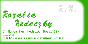 rozalia nedeczky business card